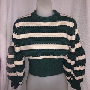 💄💋SELF PORTRAIT cotton and wool striped sweater